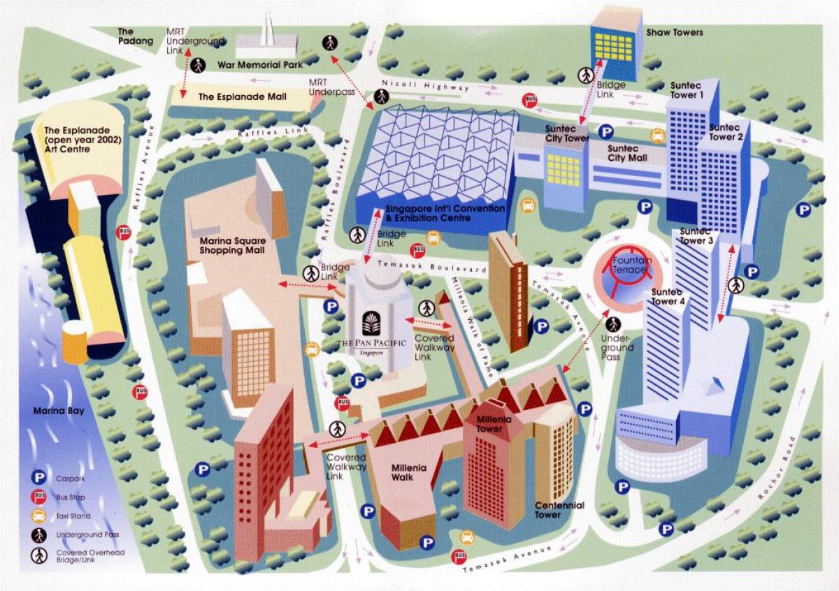 Central Business District Singapur Mapa