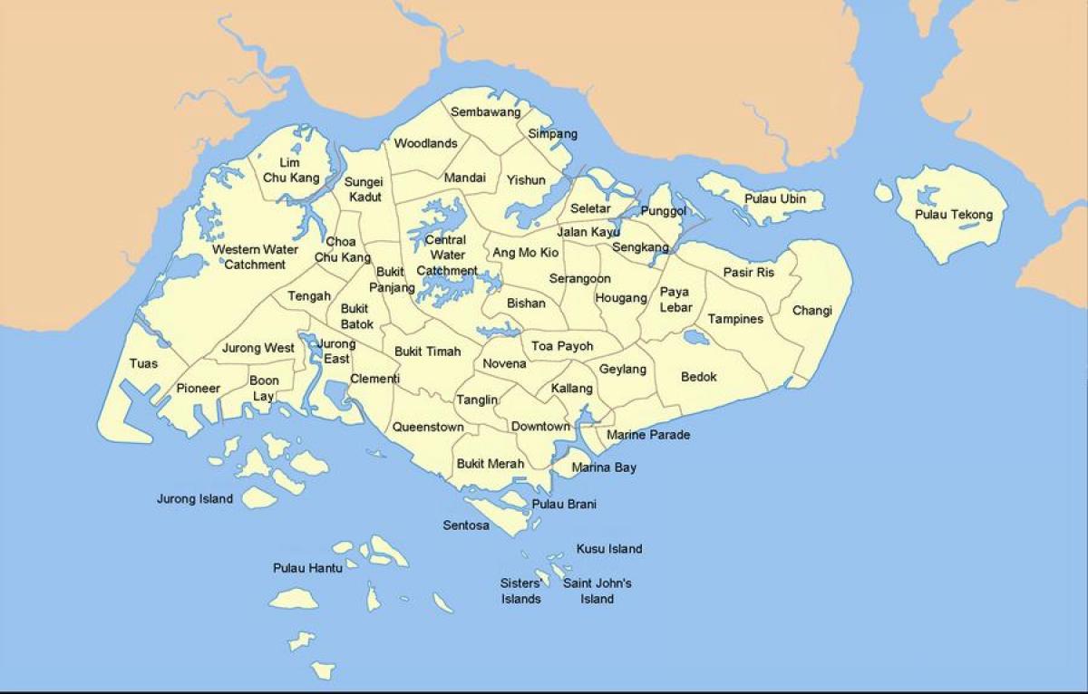 mapa herrialdea Singapur