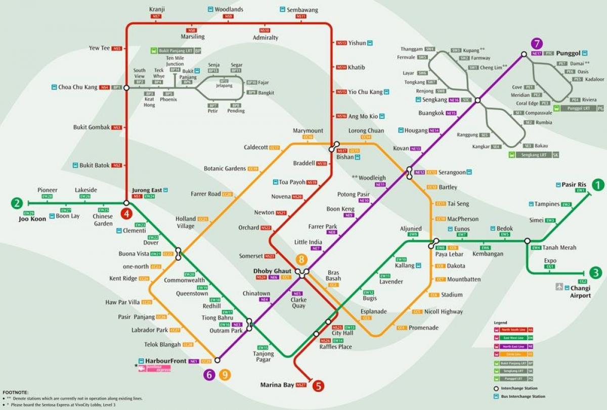 sistema mapa Singapurren