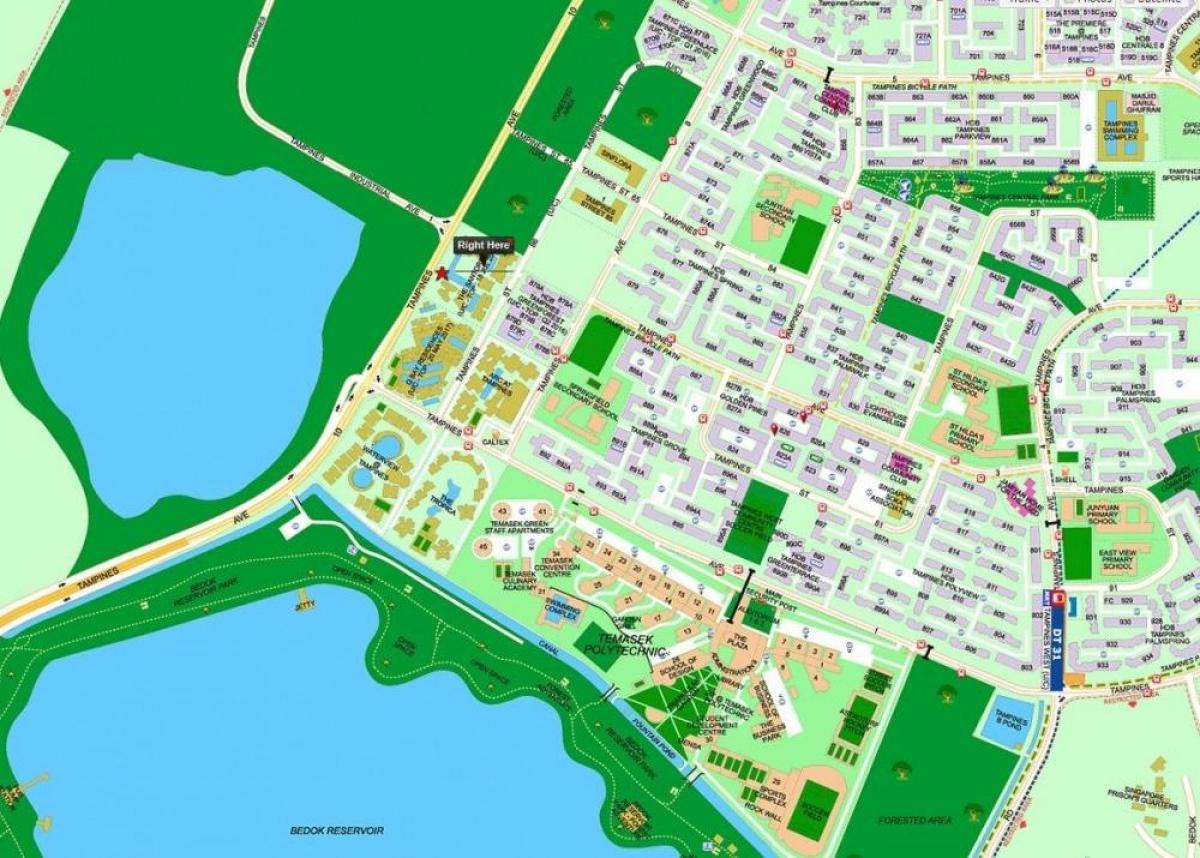 mapa tampines Singapurren