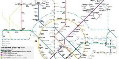 Singapurren mar sistema mapa