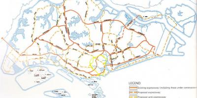 Singapurren autopista mapa
