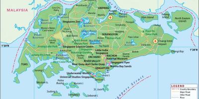 Mapa Singapur hiri