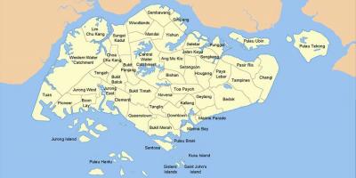 Mapa herrialdea Singapur