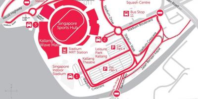 Mapa Singapur kirol zentroa